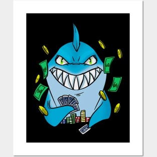 Shark Poker Player Funny Poker Gift Posters and Art